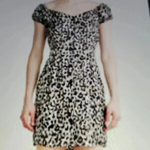 RED CARTER LEOPARD DRESS